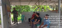 Babinsa Sertu Sarju Sosialisasikan Nilai-Nilai Pancasila kepada Warga Perawang