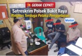 Satreskrim Polsek Bukit Raya Sigap Tangkap Terduga Pelaku Penggelapan Motor