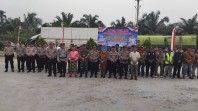 Apel Sabuk Kamtibmas Digelar di Minas, Kapolsek Ajak Masyarakat Perkuat Siskamling dan Deteksi Dini