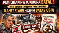 Pemilihan RW 03 Okura Batal, Usai Bantahan Warga Terkait Batas Usia  Kandidat Slamet Riyadi Diduga Melampaui Batas