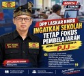 DPP Laskar RMRB Ingatkan Sekolah Tetap Fokus pada Kualitas Pembelajaran Meski PJJ Diberlakukan