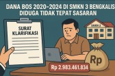 DANA BOS 2020–2024 DI SMKN 3 BENGKALIS DIDUGA TIDAK TEPAT SASARAN