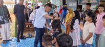 Sambut Ramadhan, M. Sahril Topan dan PUK F.SPTI Melayu Bersatu Santuni Anak Yatim di Rokan Hulu