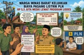 Warga Minas Barat Keluhkan Biaya Pasang Listrik PLN Rp 5,5 Juta Meski Lewat Program Lisdes