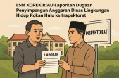 LSM KOREK RIAU Laporkan Dugaan Penyimpangan Anggaran Dinas Lingkungan Hidup Rokan Hulu ke Inspektorat