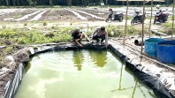 Hadapi Ancaman Kemarau, Polsek Koto Gasib Bersama Poktan Mekar Sari Bangun Embung untuk Dukung Ketahanan Pangan Jagung