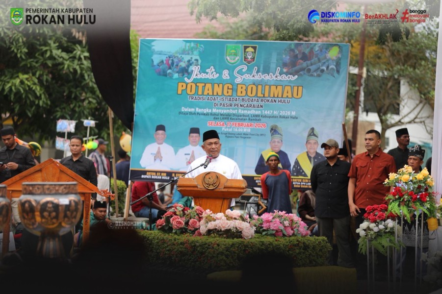 Sambut Ramadhan 1447 H, LAMR Dan Pemkab Rohul Gelar Tradisi Adat Potang Bolimau