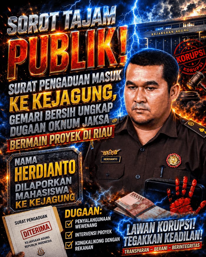 INI BUKAN PENGADUAN BIASA LIni Titik Masuk ke Kartel Proyek Terorganisasi yang Menyedot APBD Se-Riau Melalui Teror Kasi Uheksi Kejati Riau