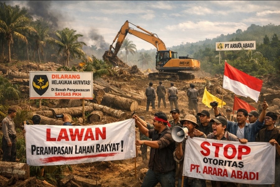 Aliansi Masyarakat Rantau Bertuah Siap Laporkan PT Arara Abadi ke Satgas PKH