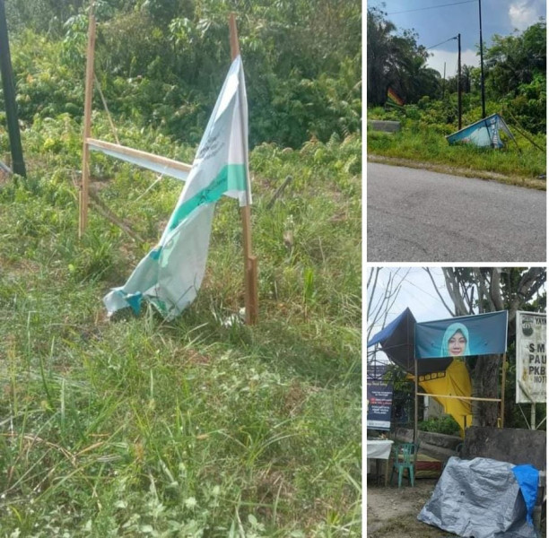 Lebih Dari 100 Titik Balihonya Dirusak, Ini Imbauan Dr Afni Z Pada Relawan se Siak