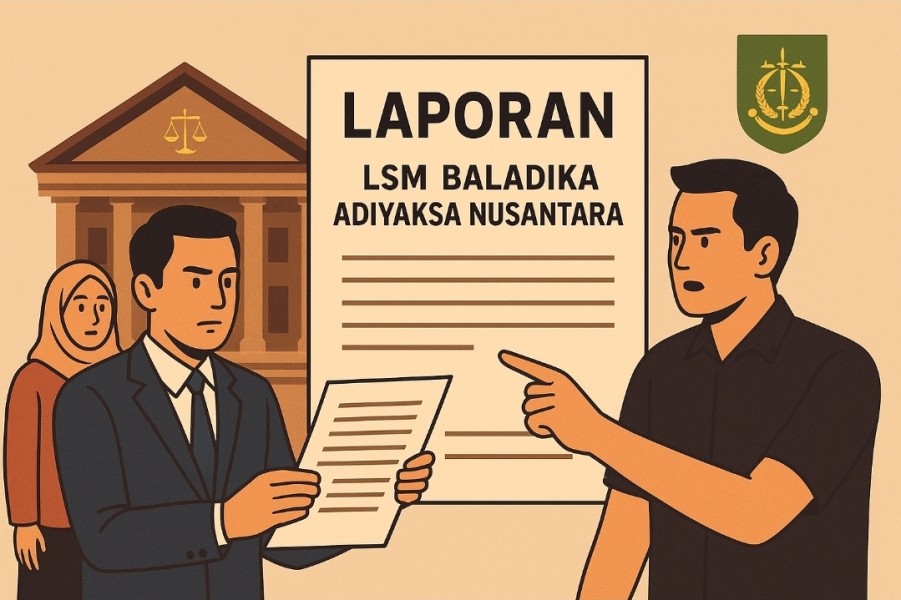 LSM Baladika Adiyaksa Nusantara Laporkan Dugaan Mark-Up Anggaran BKPP Rohul ke Kejari