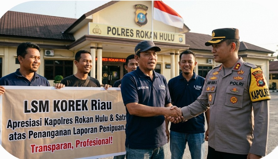 LSM KOREK Riau Apresiasi Kapolres Rokan Hulu atas Perkembangan Penanganan Laporan Dugaan Penipuan