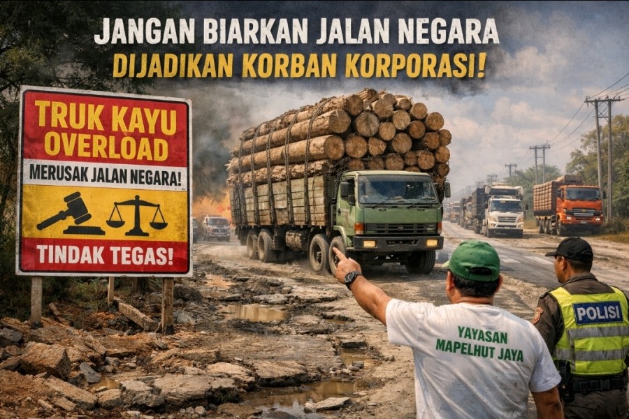 Yayasan Mapelhut Jaya Soroti Dugaan Truk Overload di Lintas Minas–Perawang
