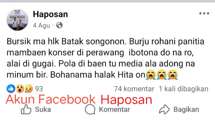 Oknum Anggota DPRD Siak Diduga Hina Wartawan Lewat Facebook, Singgung Suku Batak