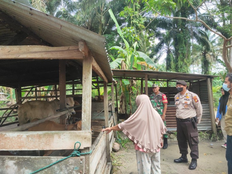 Babinsa Serka Warto Dampingi Penetapan Tim URC untuk Vaksinasi Hewan Ternak di Kampung Srigading