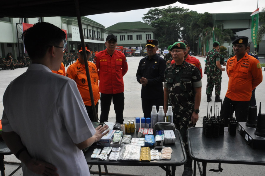 Korem 031/Wira Bima Gelar Apel Kesiapsiagaan Penanggulangan Bencana Karhutla Tahun 2024