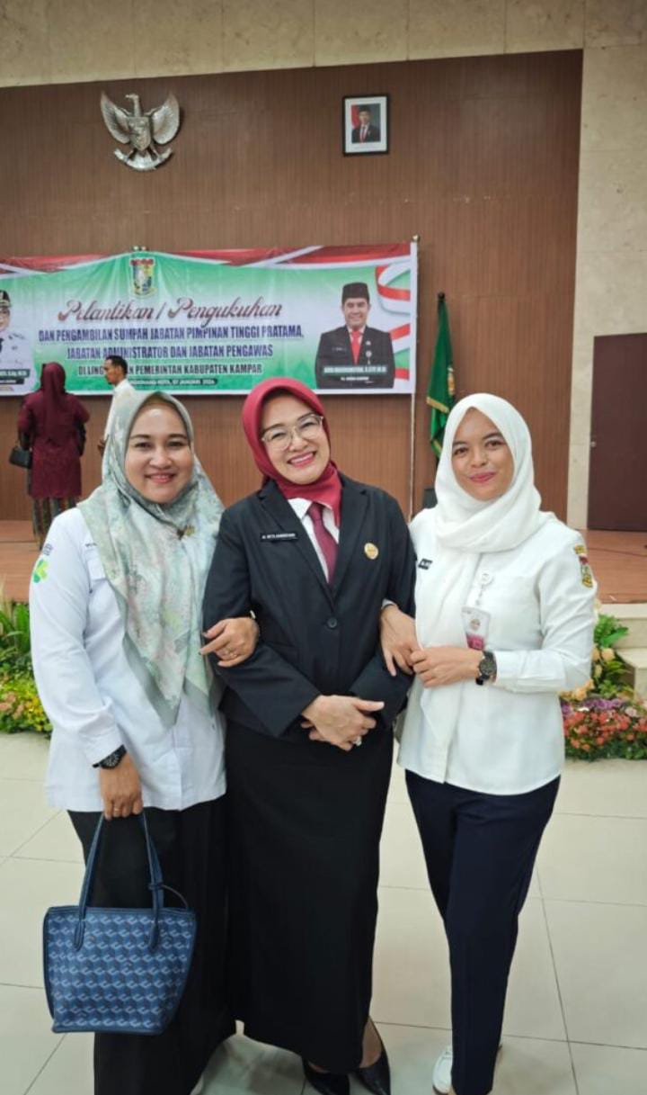 Kapus Kuok dr Rita Anggraini Resmi di lantik sebagai Sekretaris Dinkes kampar
