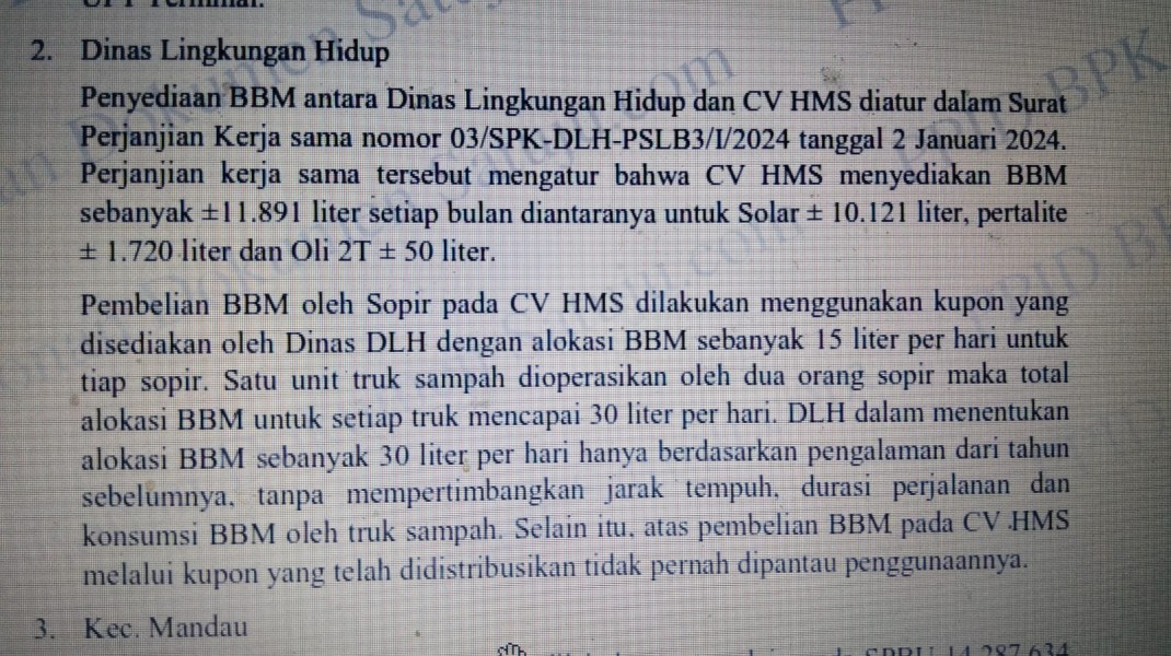 LSM-KPK Menyoroti Dugaan Kelebihan Pembayaran BBM di DLH Bengkalis