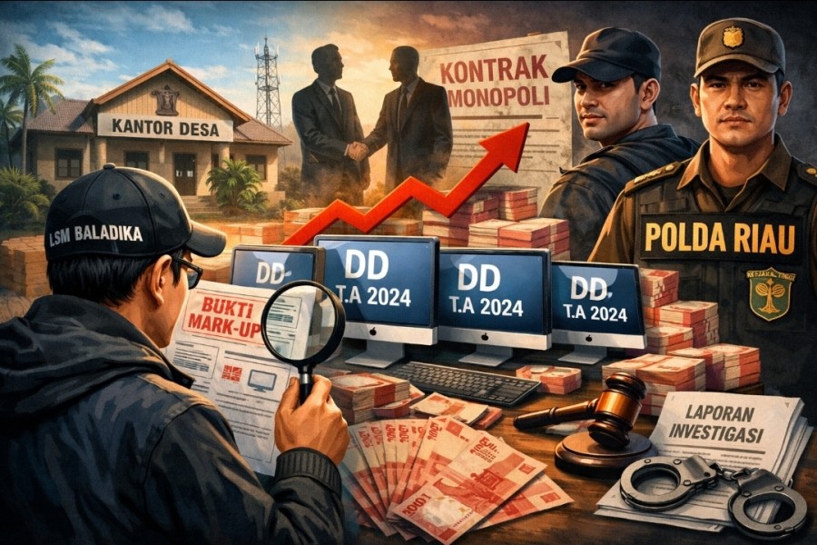LSM Baladika Adiyaksa Nusantara Riau Siap Laporkan Dugaan Mark-up Pengadaan Komputer Desa di Rokan Hulu