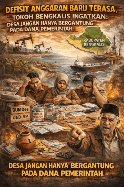 Saat Gaji Aparatur Desa Belum Cair, Tokoh Bengkalis Ingatkan Desa Jangan Bergantung pada Dana Pemerintah