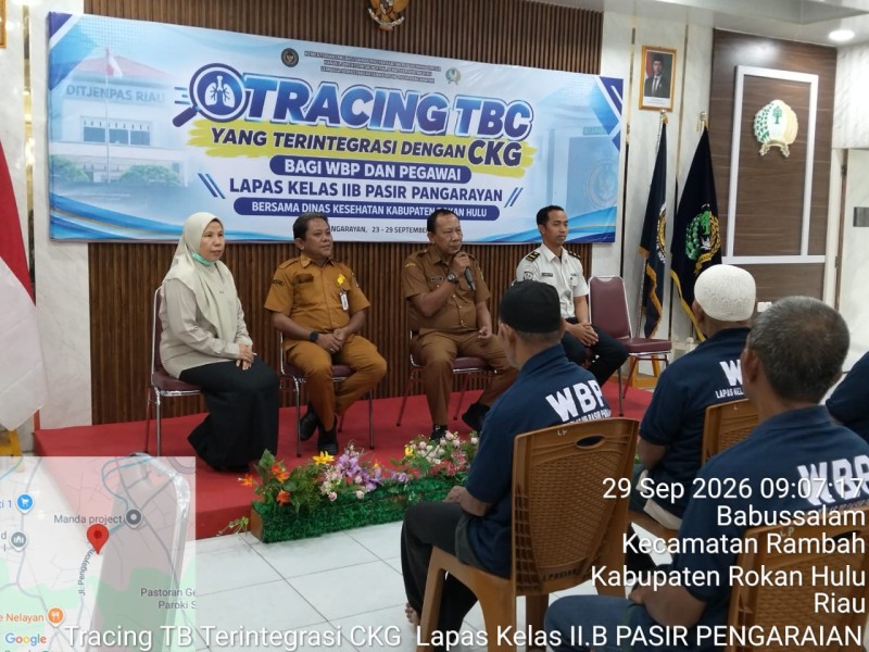 Cegah Penyebaran TBC, Dinkes Rohul Periksa Petugas dan WBP Lapas Pasir Pangarayan