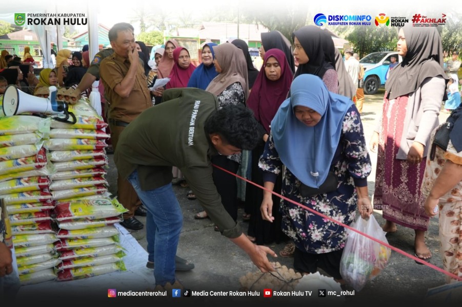 Pemkab Rohul Gelar Operasi Pasar Murah di Bangun Purba Jelang Idul Adha