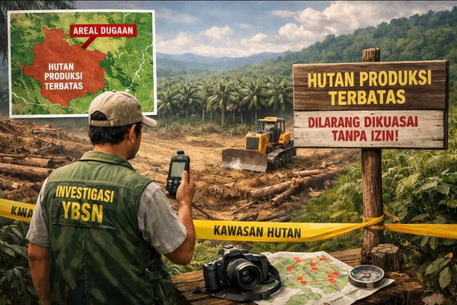 Yayasan Bertuah Sakti Nusantara Temukan Dugaan Penguasaan Lahan di Kawasan Hutan Produksi Terbatas di Rokan Hulu