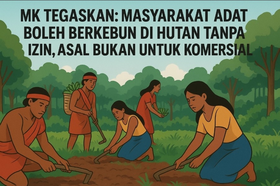 MK Tegaskan: Masyarakat Adat Boleh Berkebun di Hutan Tanpa Izin, Asal Bukan Untuk Komersial