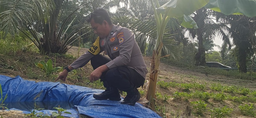Persiapan Embung Air untuk Tanaman Jagung Pipil, Polsek Minas Dukung Ketahanan Pangan Nasional di Minas Barat
