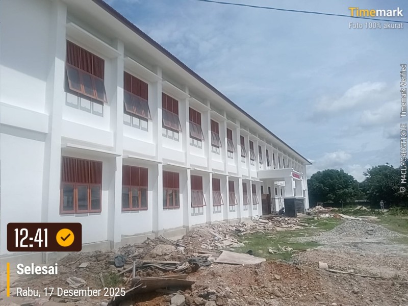 Proyek Gedung Baru SMPN 1 Kampa selesai tepat waktu.  Senilai Rp3,3 Miliar Resmi Dibangun,