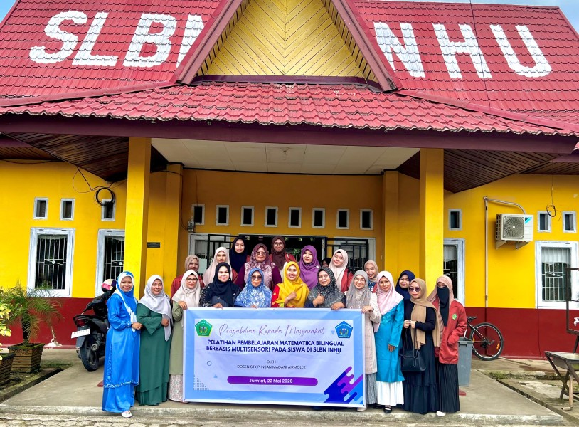 Dosen dan Mahasiswa Prodi Pendidikan Matematika STKIP Insan Madani Airmolek Gelar PKM di SLBN Inhu