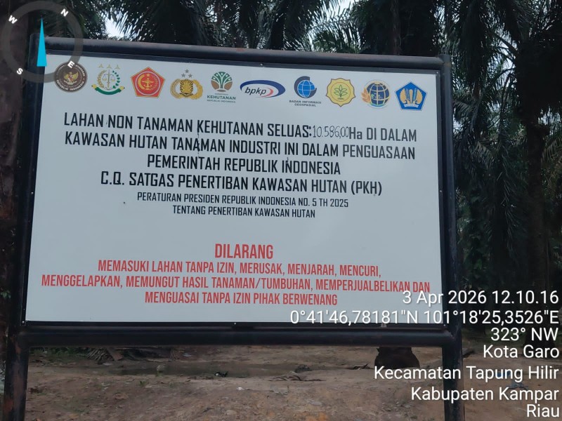DIDUGA ADA UPAYA HILANGKAN JEJAK? LSM KOREK RIAU SOROTI PENYERAHAN LAHAN DAN PENUMBANGAN KEBUN SAWIT OLEH PT ARARA ABADI