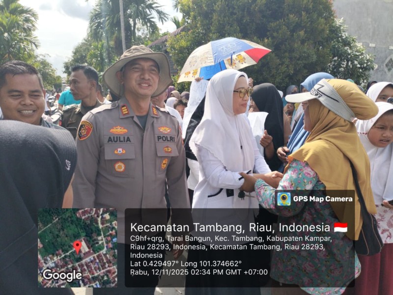 Kapolsek Tambang Dinginkan Aksi Spontan Wali Murid Demontrasi di SD N 02  Desa Tarai Bangun