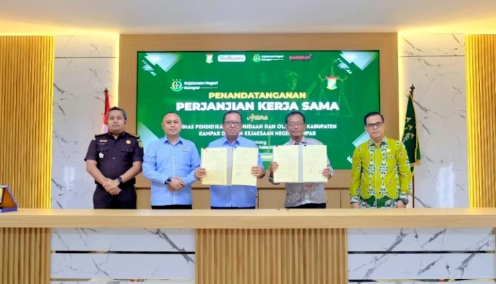 Disdikpora dan Kejari Kampar Sepakati Pendampingan Hukum Pengelolaan Anggaran Pendidikan