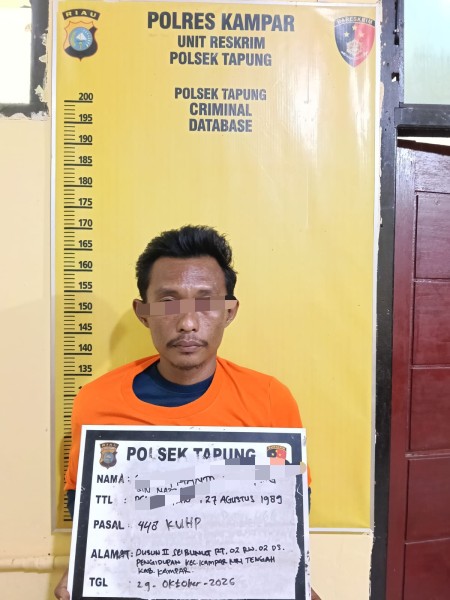 Polsek Tapung Tangkap Pelaku Ancaman Dibunuh Pada Mantan Kekasih
