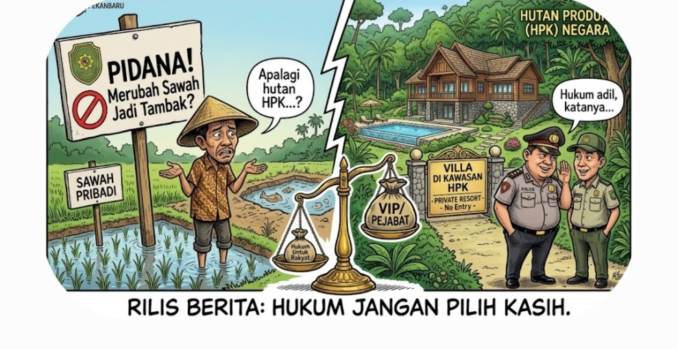 Kalau Sawah Sendiri Jadi Tambak Bisa Dipidana, Apalagi Kawasan Hutan Produksi (HPK) Diubah Jadi Villa?