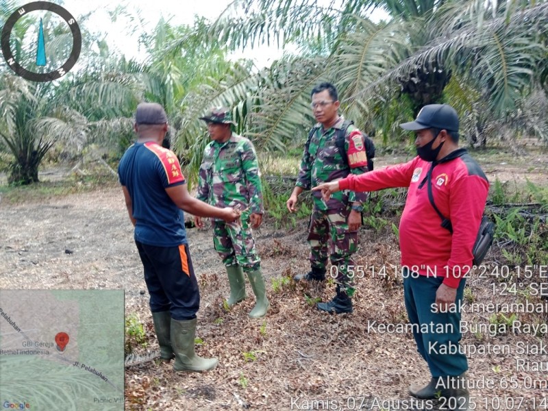 Babinsa Serda Slamet Laksanakan Patroli Karhutla di Kampung Suak Merambai