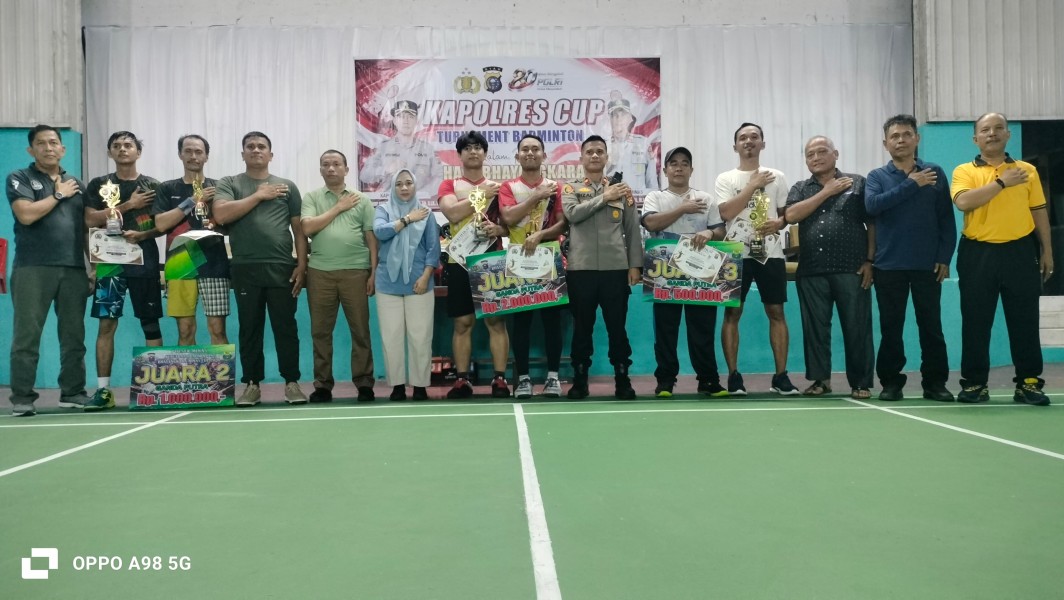 Tim Polsek Minas Juara Kapolres Cup Badminton Hari Bhayangkara ke-80, Turnamen Berlangsung Meriah