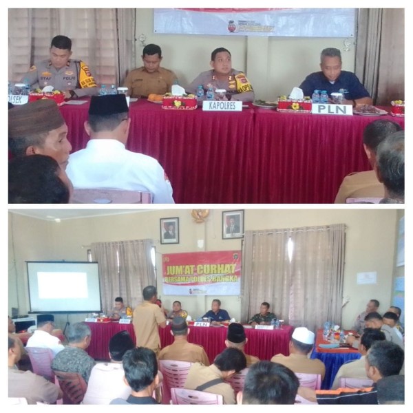 Jum’at Curhat Polres Bangka di Kecamatan Merawang, Seluruh Kades Hadir