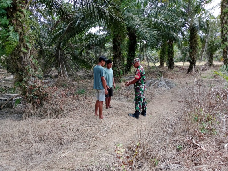Babinsa Koramil 01/Siak Laksanakan Patroli Karhutla di Kampung Dayun
