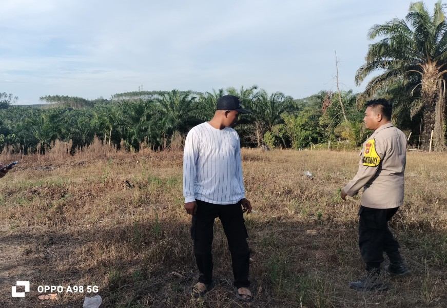 Polsek Minas Cek Kesiapan Lahan Jagung Kuartal II di Kampung Rantau Bertuah Untuk Dukung Ketahanan Pangan Nasional