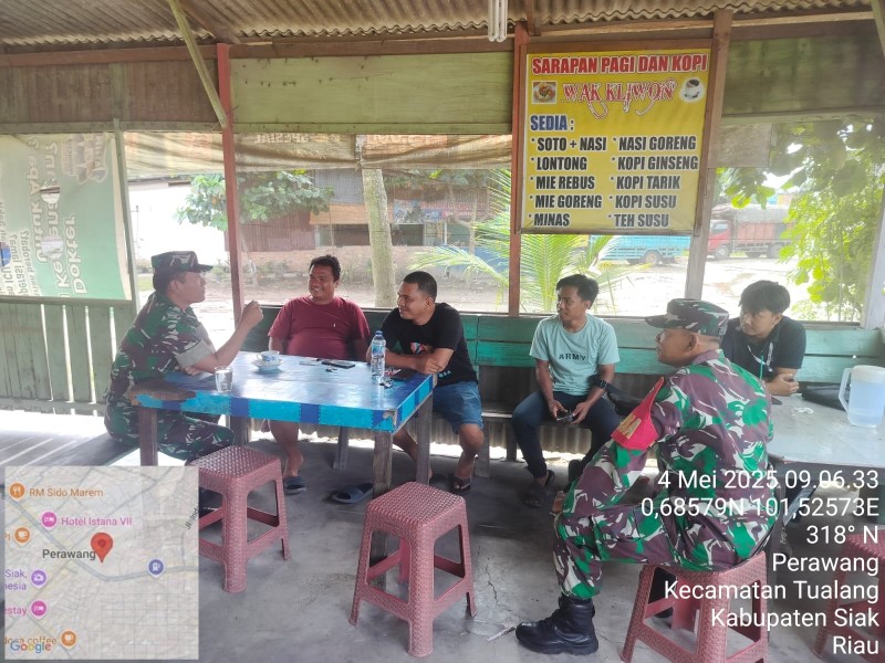 Koramil 04/Perawang Gelar Komsos di Kelurahan Perawang, Tekankan Pentingnya Kesehatan dan Kebersihan Lingkungan