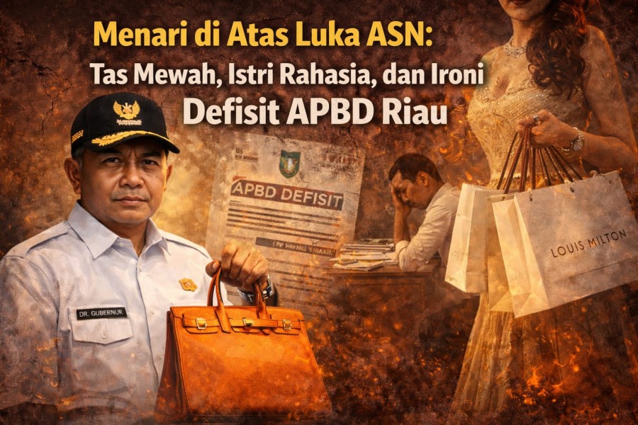 Menari di Atas Luka ASN: Tas Mewah, Istri Rahasia, dan Ironi Defisit APBD Riau