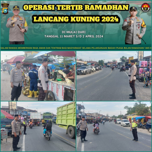 Beri Rasa Nyaman Bagi Pengunjung Pasar Ramadhan, Polsek Minas Lakukan Pengamanan Dan Pengaturan Lalulintas