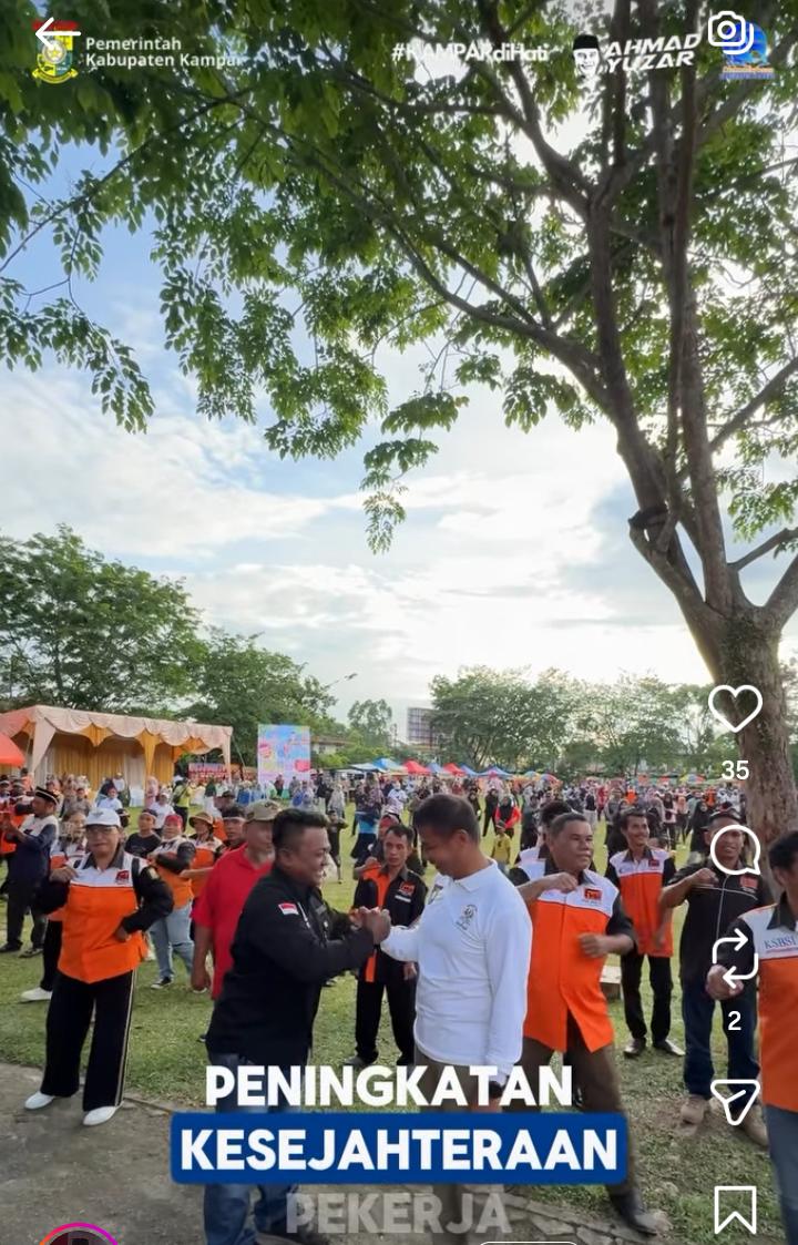 Peringati Hari Buruh Internasional di Kampar Berlangsung Meriah