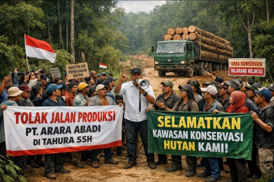 Ratusan Warga Akan Gelar Aksi Tolak Jalan Produksi PT Arara Abadi di Kawasan Tahura SSH