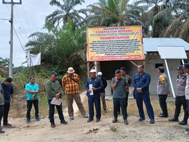 Sah Constatering dan Sita Pengadilan Atas Lahan 377 Ha Dilakukan PN Bangkinang