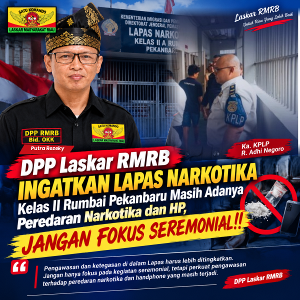 Putra Rezeky: Lapas Narkotika Rumbai Jangan Sibuk Seremonial, Tindak Tegas Peredaran Narkoba!
