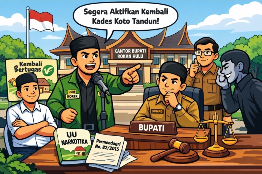 LSM KOREK Riau Desak Bupati Rohul Segera Aktifkan Kembali Kades Koto Tandun