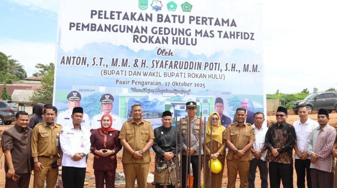 Peletakan Batu Pertama Gedung MAS Tahfidz Rokan Hulu: Awal Baru Melahirkan Generasi Qurani